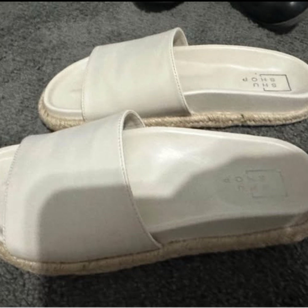COC White Slide Sandals